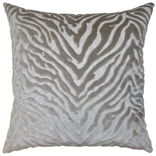 Grey Patterned Throw Pillow Cover - Designer Collection