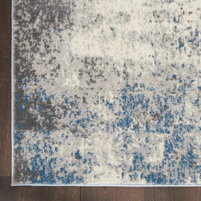 Eshgham Ivory Grey Blue Area Rug - Elegance Collection