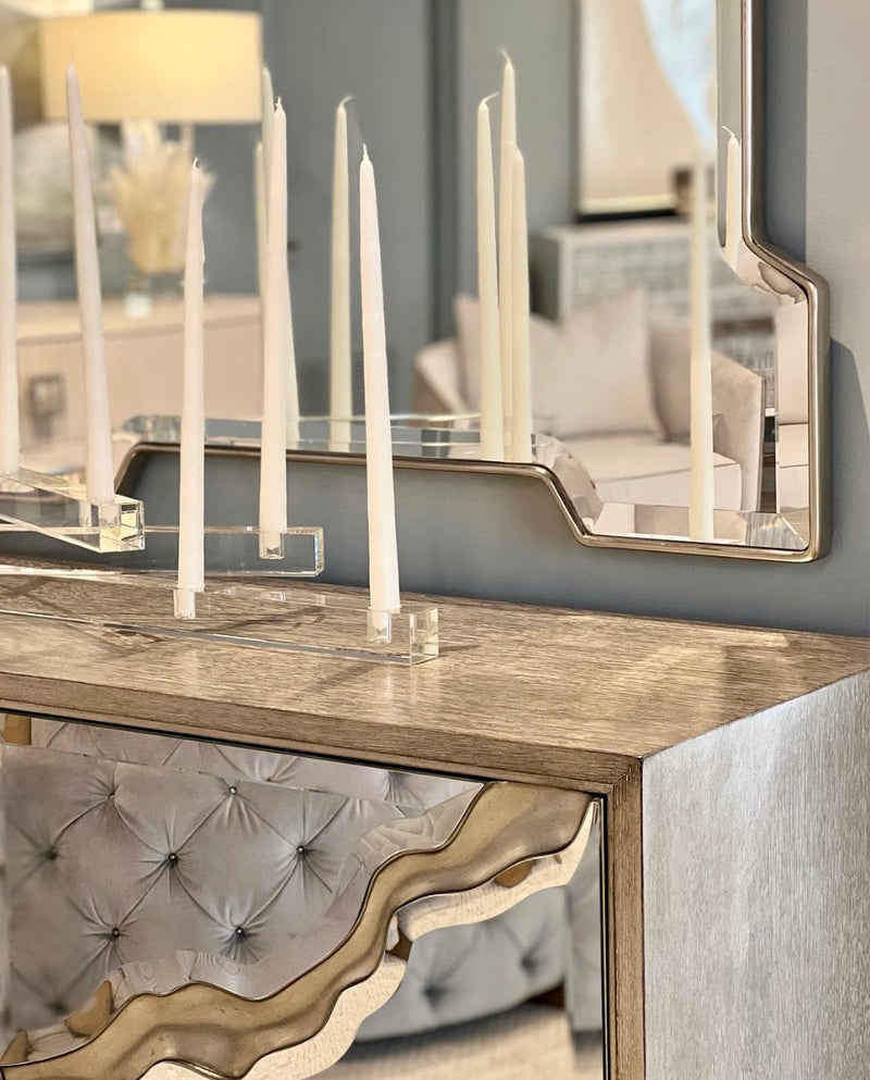 Mayan Silver Cabinet - Luxury Living Collection