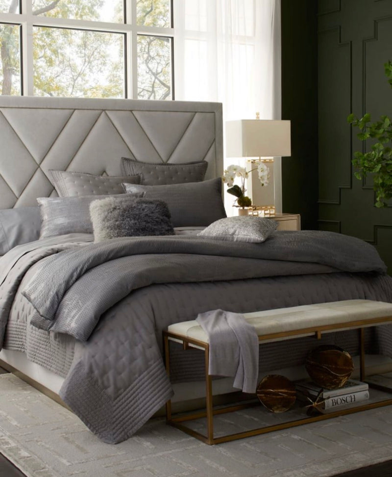 Idabelle Burnished Silver King Bed - Luxury Living Collection