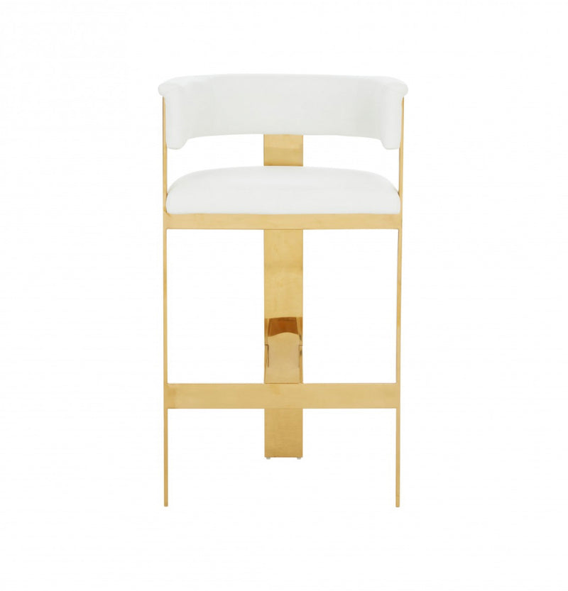 Divine White & Gold Bar Stools - Luxury Living Collection