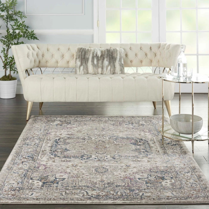Niles Ivory/Multi Color Area Rug - Elegance Collection