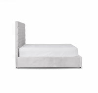 Monroe Light Grey Velvet Bed