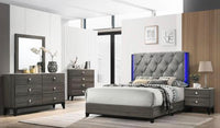 Morea Smoke Grey Nightstand - Luxury Living Collection