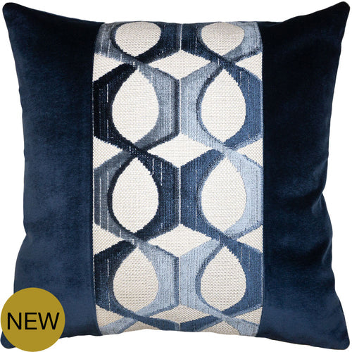 Blue Indigo I Throw Pillow Cover - Designer Collection