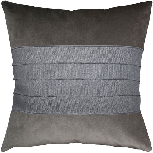 Graphite Tuxedo Throw Pillow Cover - Designer Collection