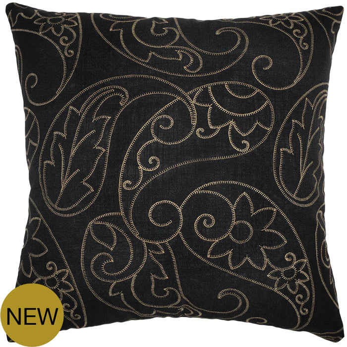 Gold Leaf Throw Pillow Cover - Designer Collection