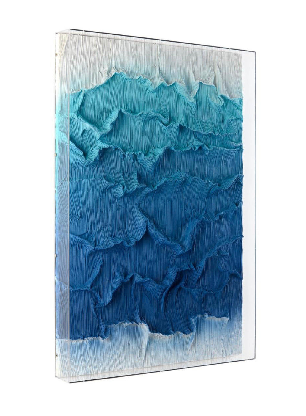 Cascading Waves Shadow Box Artwork I - Luxury Living Collection