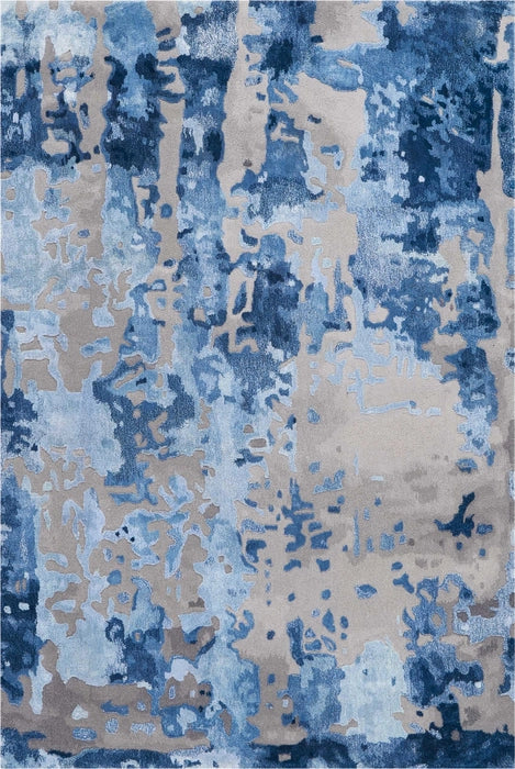 Vivid Blue/Grey Rug - Elegance Collection