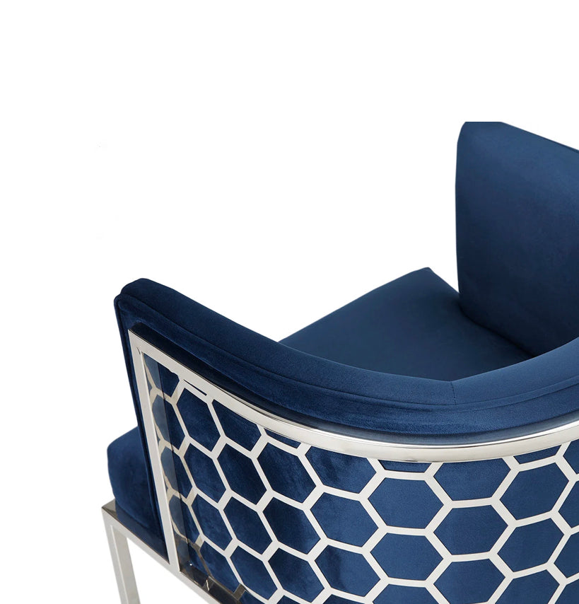 Cora Blue Velvet Chair