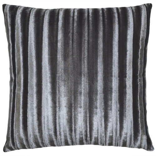 Charcoal Pleated Throw Pillow Cover - Designer Collection