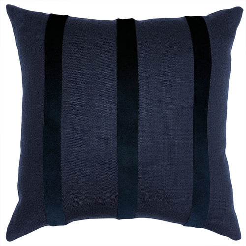 Indigo Tuxedo II Throw Pillow Cover - Designer Collection
