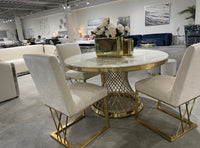 Adelpha 55” Gold Dining Table
