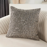 Fien Pewter 20" x 20" Throw Pillow - Elegance Collection