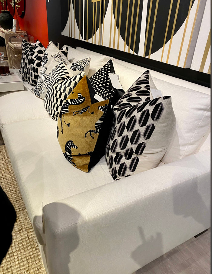 Gold Zebra Throw Pillow Cover - Designer Collection