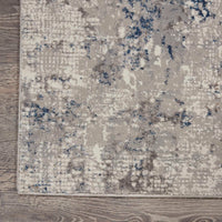 Niles White/Blue Area Rug - Elegance Collection