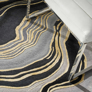 Vivid Charcoal Grey Area Rug - Elegance Collection