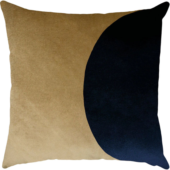 Blue & Camel of Throw Pillow Cover - Designer Collection