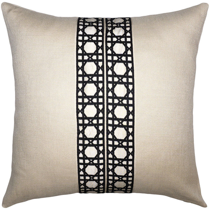 White & Black Lattice Throw Pillow Cover - Designer Collection