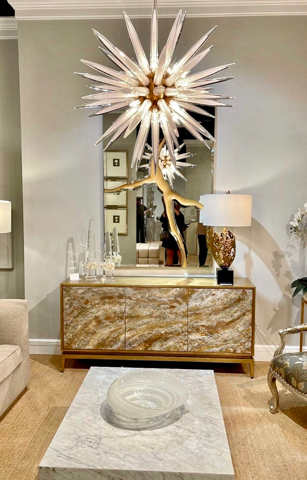 Mayan Exotic Gold Mirror - Luxury Living Collection