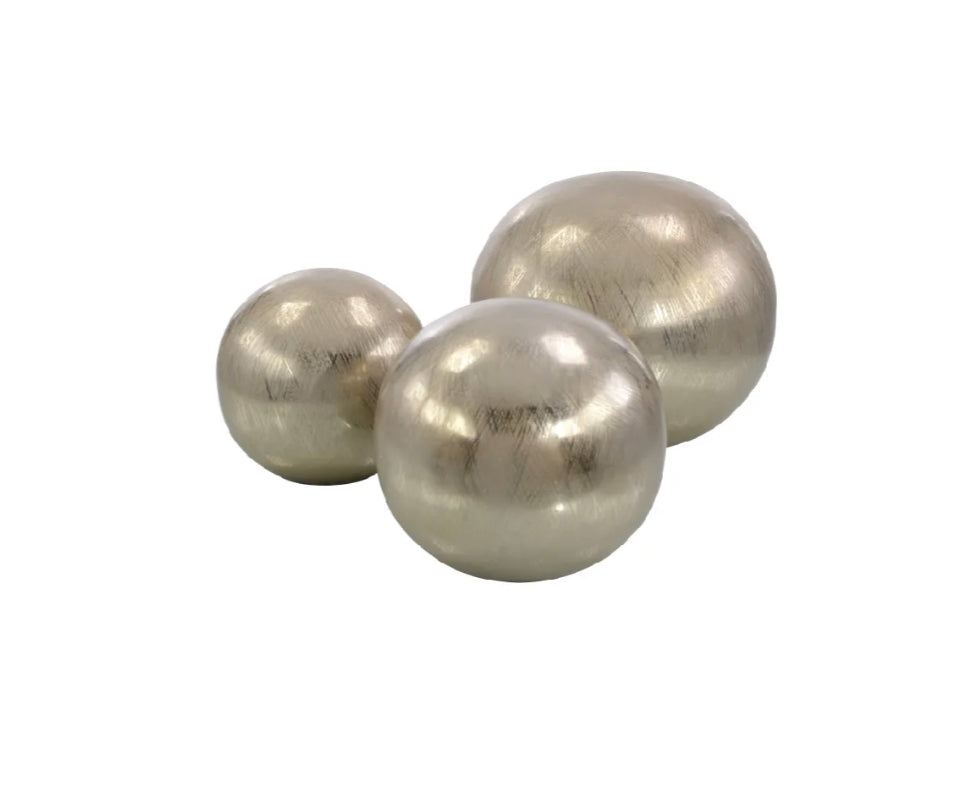 Orie Set of Three Golden Balls - Luxury Living Collection