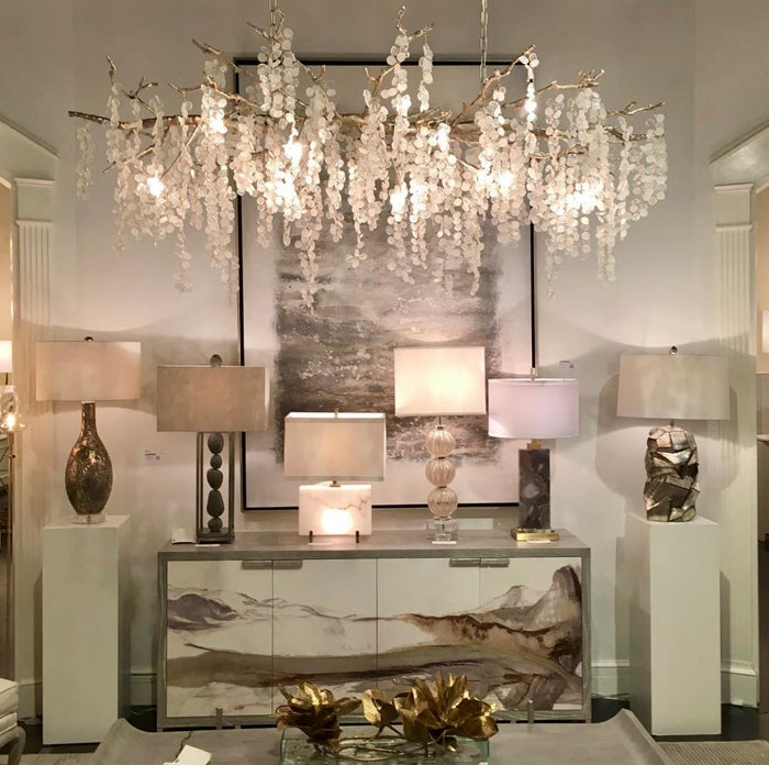 Willow Fifteen-Light Glass Chandelier - Luxury Living Collection