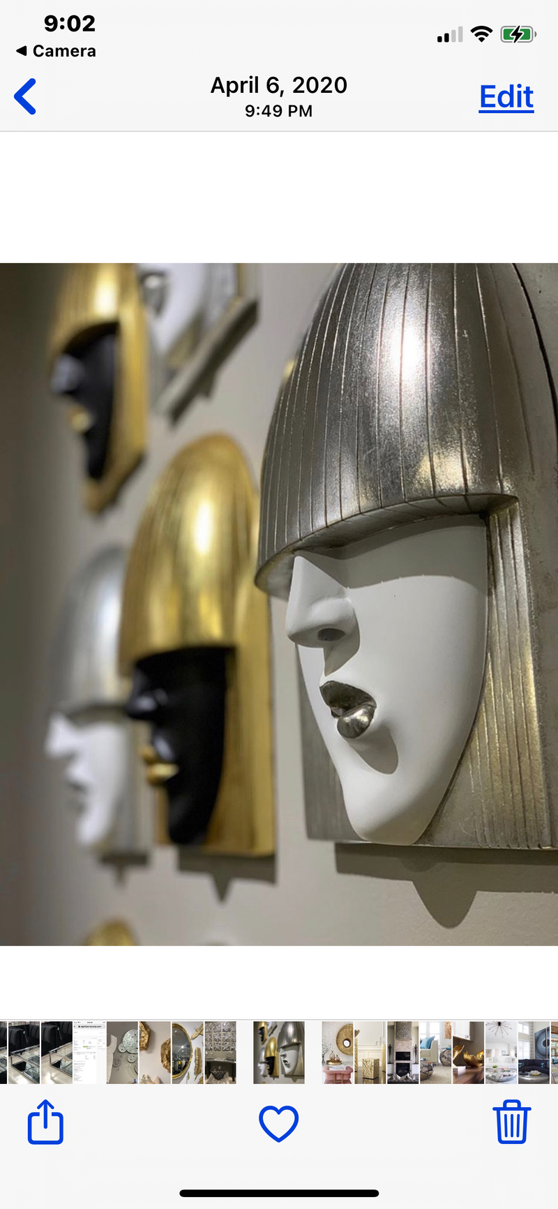 Kiss Face Wall Sculpture