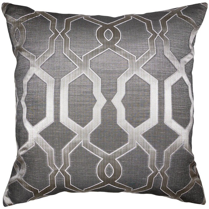 Grey Pattern Throw Pillow Cover - Designer Collection