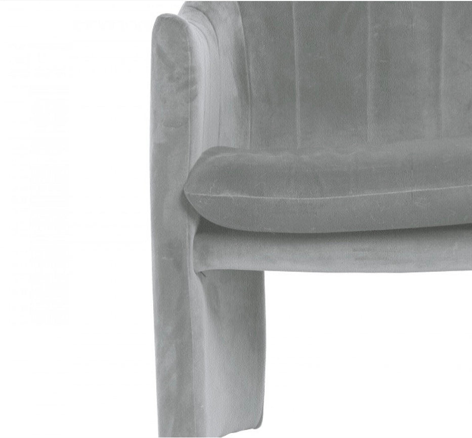 Akiko Modern Grey Velvet Dining Chair