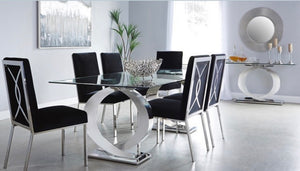 Amabilia Black Velvet Dining Chair