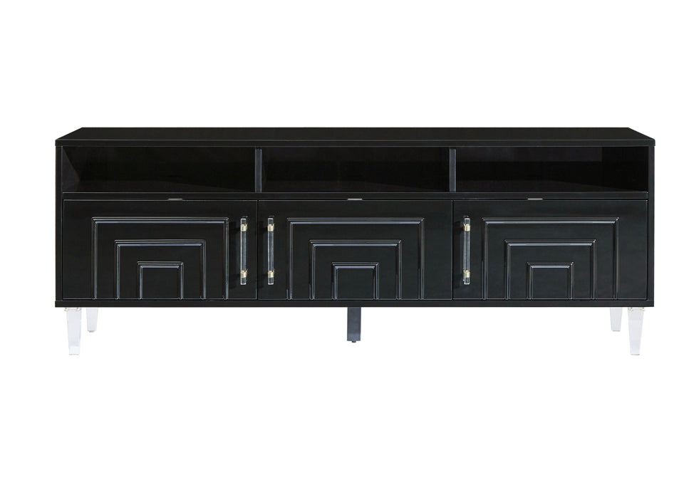 Chicago Black Media Console - Luxury Living Collection