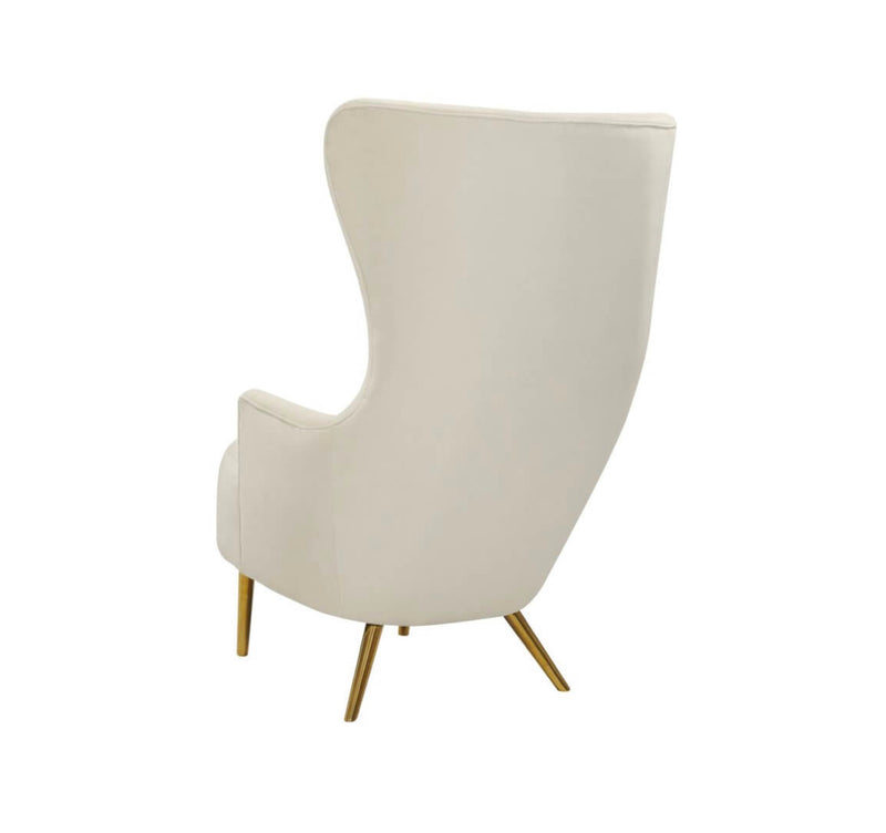 Versailles Cream Velvet Wingback Chair - Luxury Living Collection