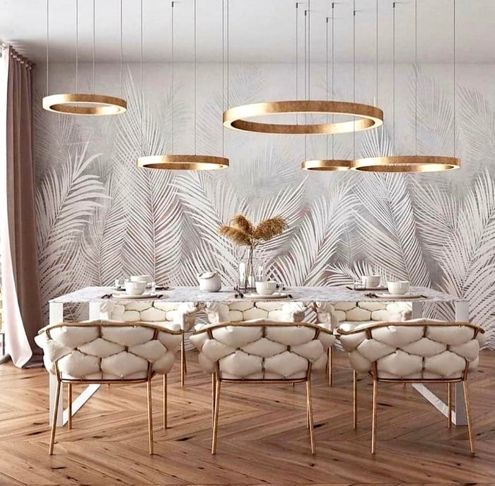 Camber Modern Off White & Gold Dining Chair