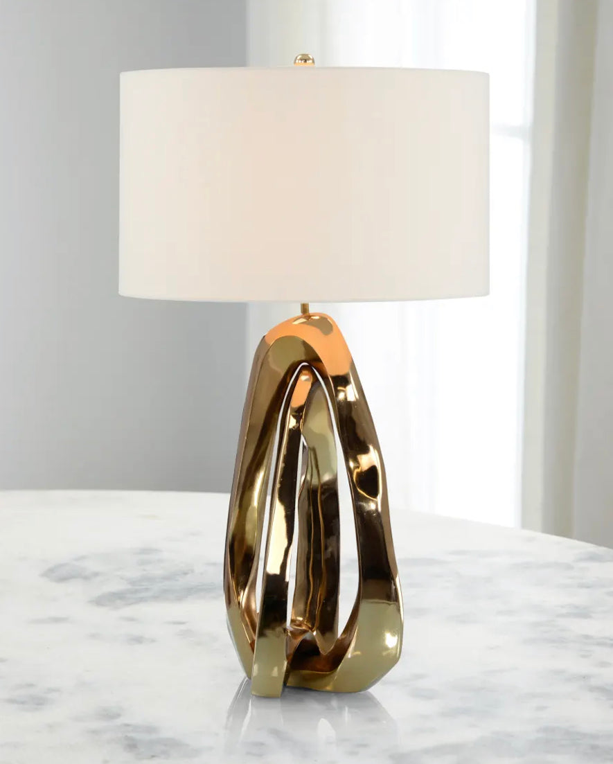 Serilda Amorphic Brass Table Lamp - Luxury Living Collection