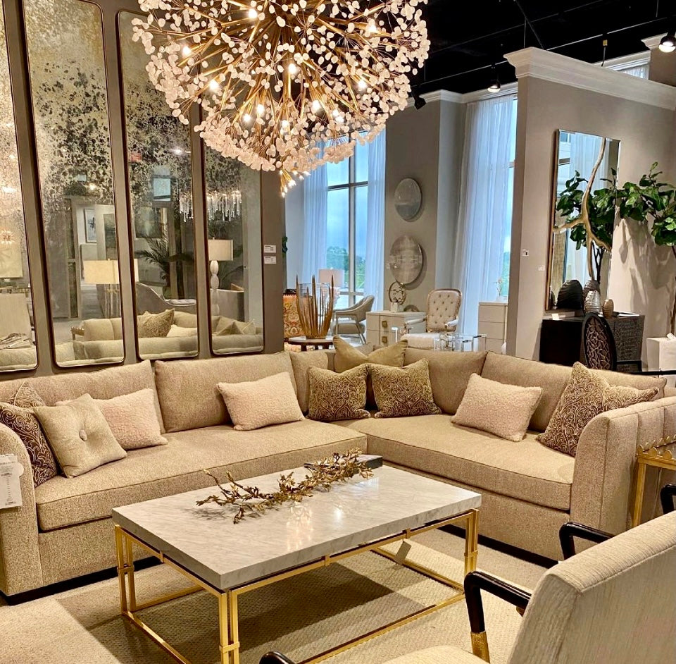 Aiko Olive Branches in Brass - Luxury Living Collection
