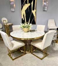 Mercer Ivory Velvet Dining Chair