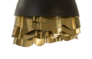 Shuffle Black with Brass Wall Chandelier