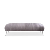 Madeline Grey Velvet Bench