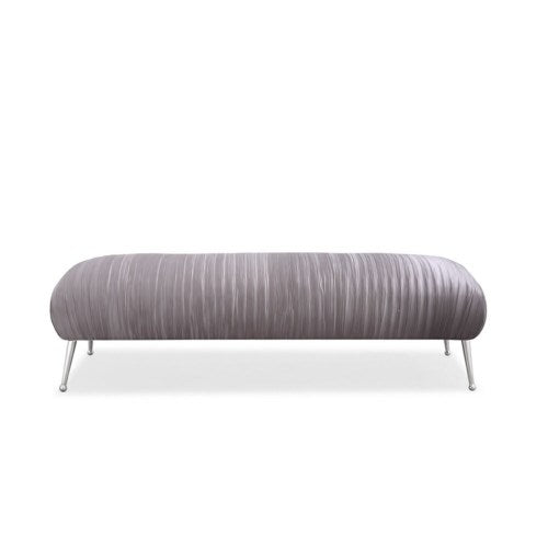 Madeline Grey Velvet Bench