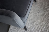 Nolan Smoke Grey Velvet Chair