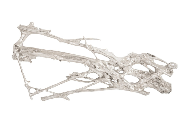 Root Silver Leaf Wall Art Sculpture