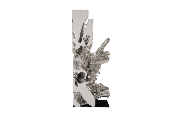 Wyn White & Silver Leaf Floor Sculpture