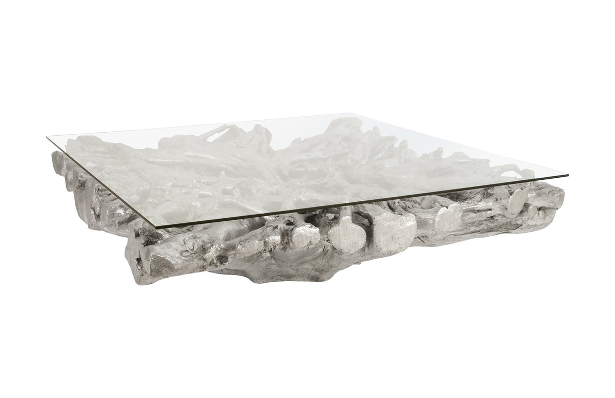 Blinx Root Coffee Table with Glass