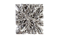 Tree Root Wall Sculpture IV (Silver Leaf)