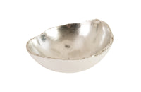 Egg White and Silver Leaf Decorative Bowl