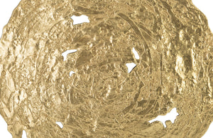 Gold Molten Disc Wall Sculpture