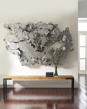 Silver Leaf Wood Root Wall Sculpture
