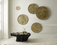 Gold Molten Disc Wall Sculpture