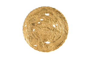 Gold Molten Disc Wall Sculpture