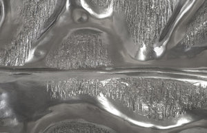 Liquid Silver Petiole Leaf Colossal Wall Sculpture I